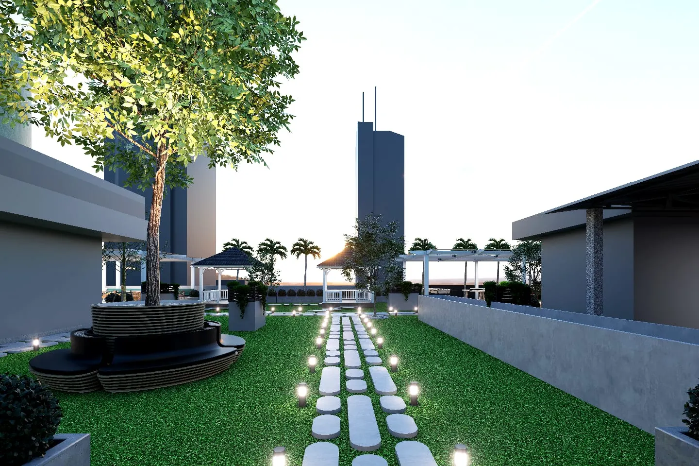 Rooftop view Apartment in noida